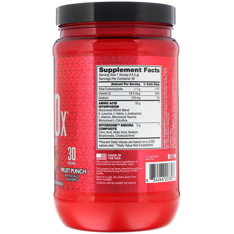 BSN - Amino-X, Endurance & Recovery, Fruit Punch, 15.3 oz (435 g)