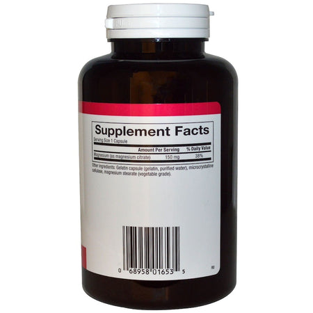Natural Factors - Magnesium Citrate, 150 Mg,  - 180 Capsules