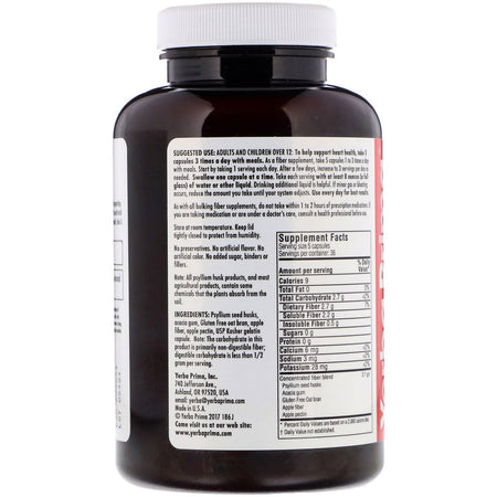 Yerba Prima - Soluble Fiber Caps - 180 Capsules