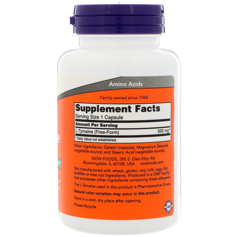 Now Foods - L-TYROSINE 500 mg - 120 Capsules