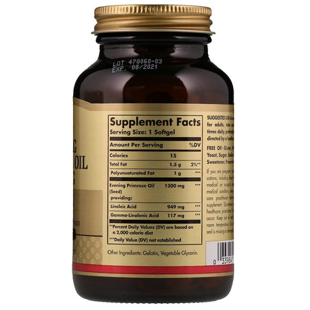 Solgar - Evening Primrose Oil 1300 Mg Softgels - 60 Softgels