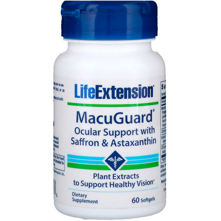 Life Extension - MacuGuard® Ocular Support with Saffron & Astaxanthin, 60 Softgels