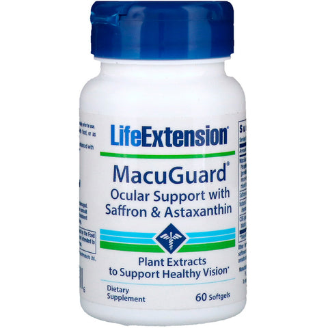 Life Extension - MacuGuard® Ocular Support with Saffron & Astaxanthin, 60 Softgels