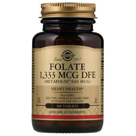 Solgar - Folate 800 Mcg (as Metafolin®) Tablets - 100