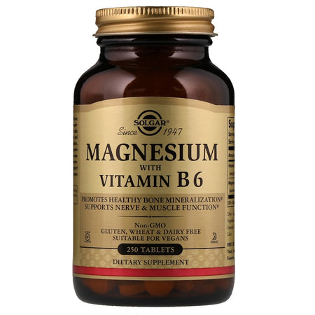 Solgar - Magnesium With Vitamin B6 Tablets  - 250 Tablets