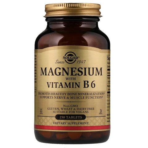 Solgar - Magnesium With Vitamin B6 Tablets  - 250 Tablets