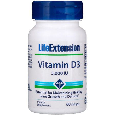 Life Extension - Vitamins D3, 5000 IU  - 60 Softgels