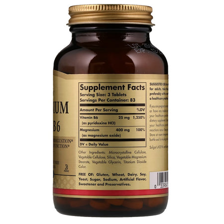 Solgar - Magnesium With Vitamin B6 Tablets  - 250 Tablets