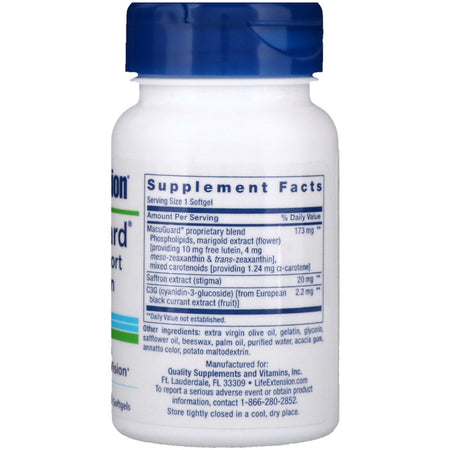 Life Extension - MACUGUARD OCULAR SUPPORT 60 SOFTGELS