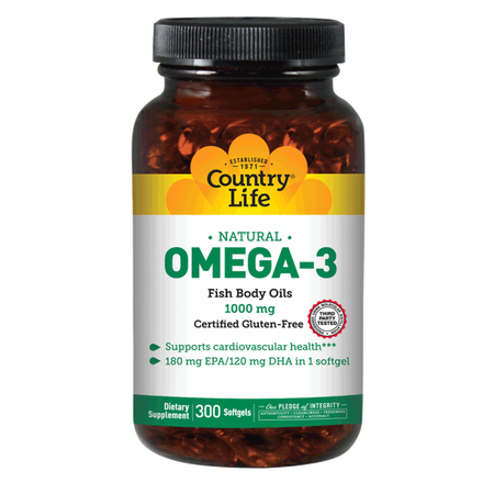 Country Life - OMEGA-3 1000MG FISH OIL 300 CT - 300 Softgels