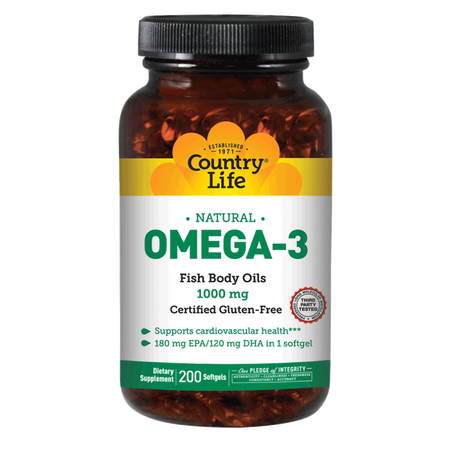 Country Life - OMEGA-3 1000MG FISH OIL 200 CT - 200 Softgels