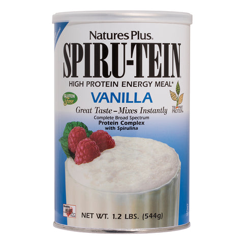 Natures Plus - Spiru-Tein, High Protein Energy Meal, Vanilla 1.2 LB ( 544g)