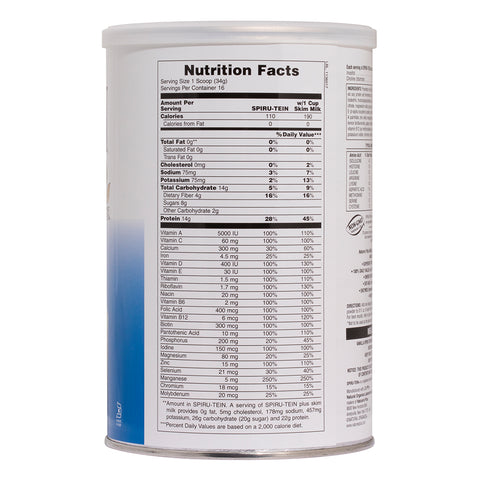 Natures Plus - Spiru-Tein, High Protein Energy Meal, Vanilla 1.2 LB ( 544g)