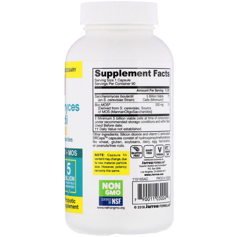 Jarrow - Saccharomyces Boulardii + MOS 5 Billion - 90 Capsules