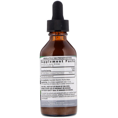 Nature's  Answers - Milk Thistle, Alcohol-Free, 2,000 mg, 2 fl oz (60 ml)