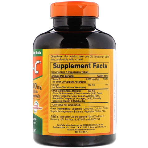 Ester-C®  1000 Mg With Citrus Bioflavonoids Veg. Tablets^ - 180