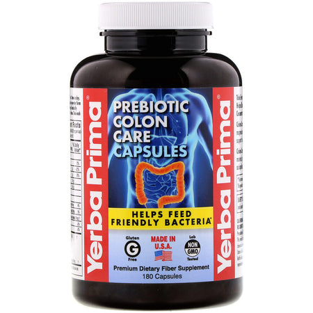Yerba Prima - Prebiotic Colon Care, 180 Capsules