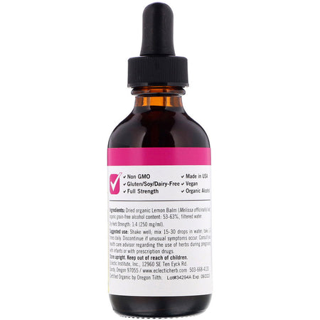 Eclectic Institute - Lemon Balm - 2 Oz