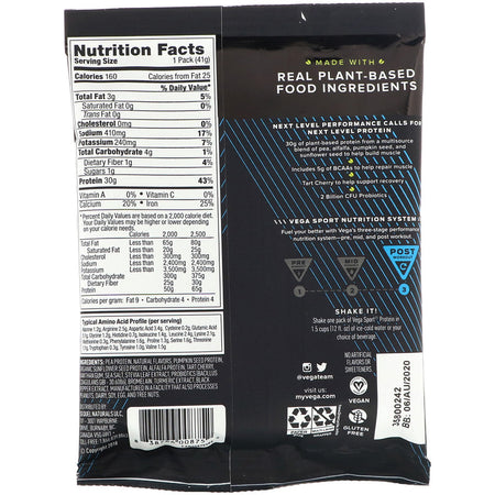 VEGA - Sport Protein Vanilla (Box 12x1.5oz)