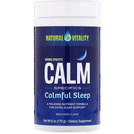 Natural Vitality - Natural Calm Specifics Calmful Sleep, Mixed Berry Flavor, 6 oz (170 g)