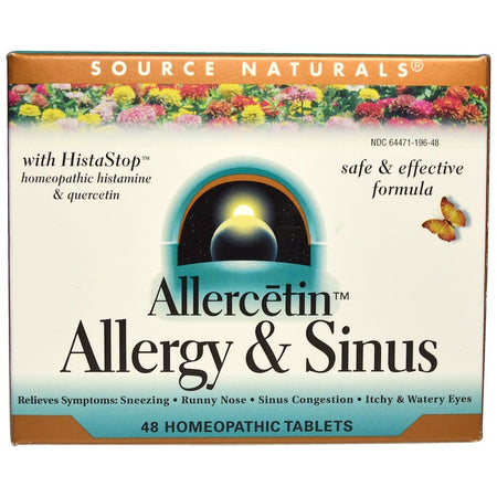 Source Naturals - Allercetin™ Allergy & Sinus - 48 Homeopathic Tablets