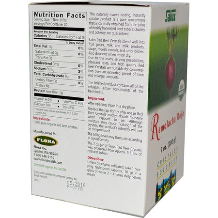 FLORA - Red Beet Crystals 7 Oz