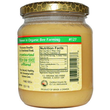 YS Organic Bee - Certified Organic Honey - 16 Oz