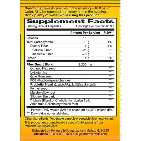 ReNew Life - FiberSmart, 120 Vegetable Capsules