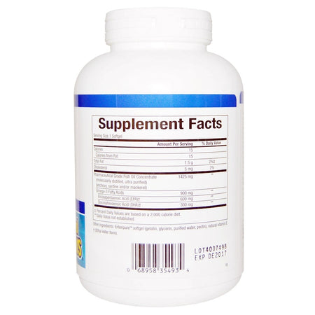 Natural Factors - Ultra Strength, RxOmega-3, 900 Mg EPA/DHA, 150 Enteripure Softgels - 150 Softgels