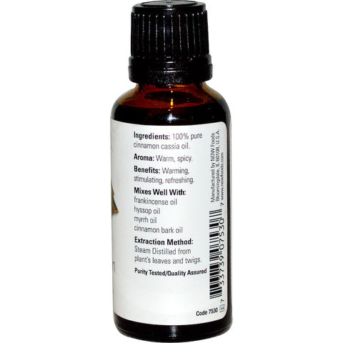 Now Foods - Essential Oils, Cinnamon Cassia, 1 fl oz (30 ml)