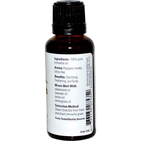 Now Foods - Essential Oils, Citronella, 1 fl oz (30 ml)