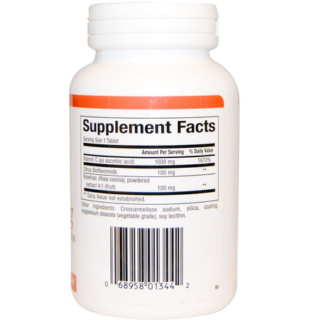 Natural Factors - Vitamin C, Plus Bioflavonoids & Rose Hips, 1000 Mg,  - 90 Tablets