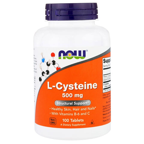Now Foods - L-Cysteine, 500 mg, 100 Tablets