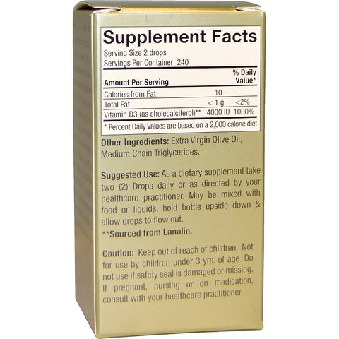 Nature's  Answers - Vitamin D-3 Drops 4000 IU - 0.5  Oz