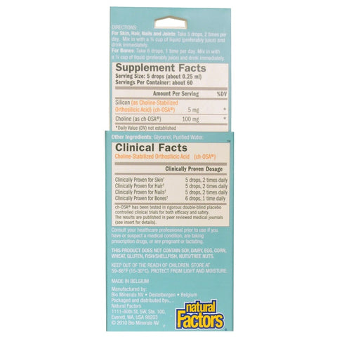 Natural Factors BioSil Hair Skin Nails Liquid - 0.5 Oz