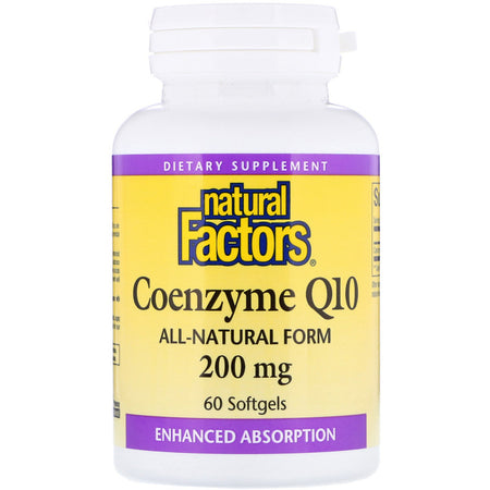 Natural Factors, Coenzyme Q10, 200 Mg,  - 60 Softgels