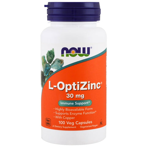 Now Foods - L-OPTIZINC(R) 30mg + COPPER100 VCAPS - 100 Capsules