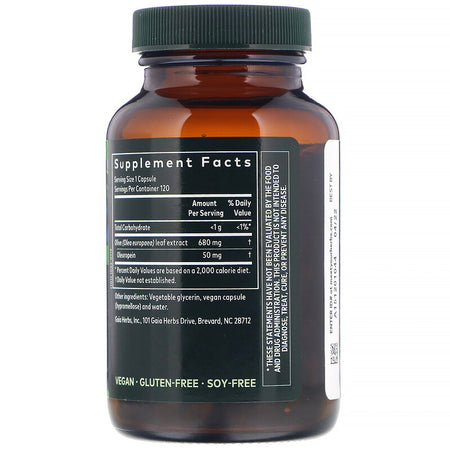 Gaia Herb - OLIVE LEAF LP CAPS 120ct