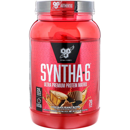 BSN - Syntha-6, Ultra Premium Protein Matrix, Chocolate Peanut Butter, 2.91 lbs (1.32 kg)