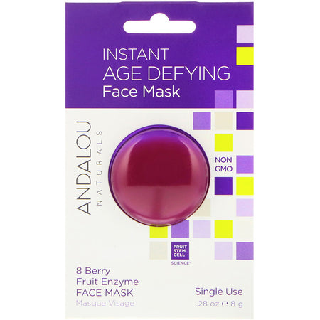 Andalou Naturals - Instant Age Defying, 8 Berry Fruit Enzyme Face Mask, .28 oz (8 g)