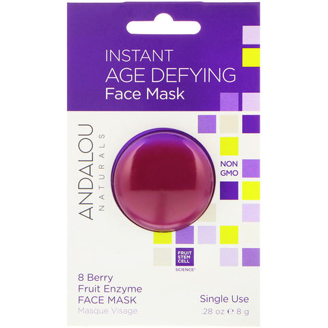 Andalou Naturals - Instant Age Defying, 8 Berry Fruit Enzyme Face Mask, .28 oz (8 g)