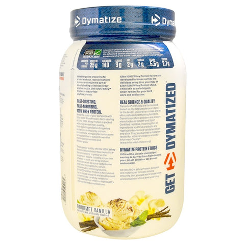 Dymatize - ELITE 100% WHEY, Gourmet Vanilla - 2 Lb (907 G)