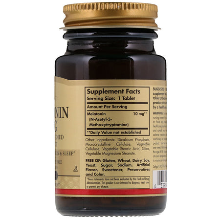 Solgar - Melatonin 10 Mg Tablets - 60 Tablets