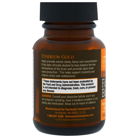Harmonic Innerprizes - Etherium Gold- Focused Brain, 60 Caps