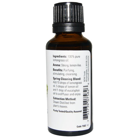 Now Foods -Essential Oils, Lemongrass, 1 fl oz (30 ml)