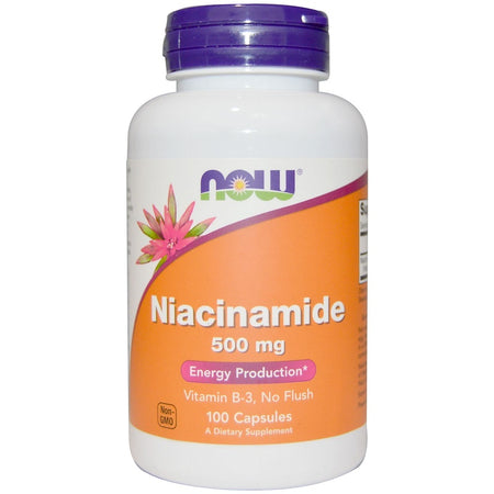 Now Foods - Niacinamide, 500 mg, 100 Capsules