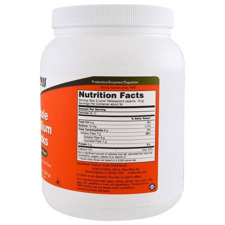 Now Foods - Whole Psyllium Husks, 12 oz (340 g)