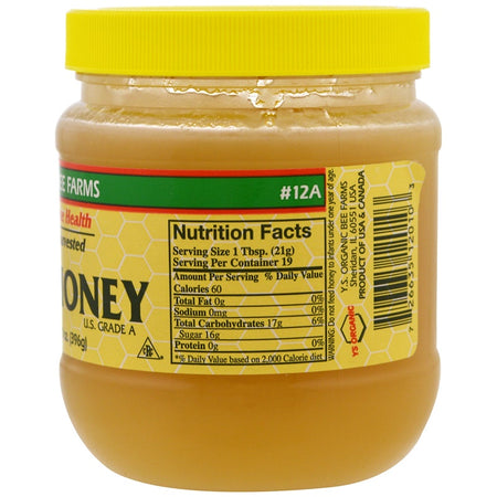 YS Organic Bee - Raw Honey - 14 Oz