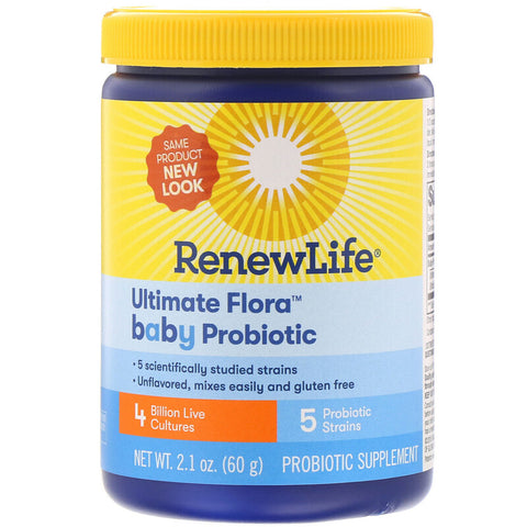 ReNew Life - Ultimate Flora, Baby Probiotic, 4 Billion Live Cultures, 2.1 oz (60 g)