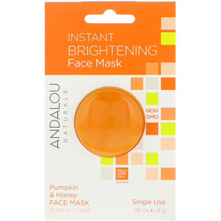 Andalou Naturals -Instant Brightening Face Mask, Pumpkin and Honey, .28 oz (8 g)